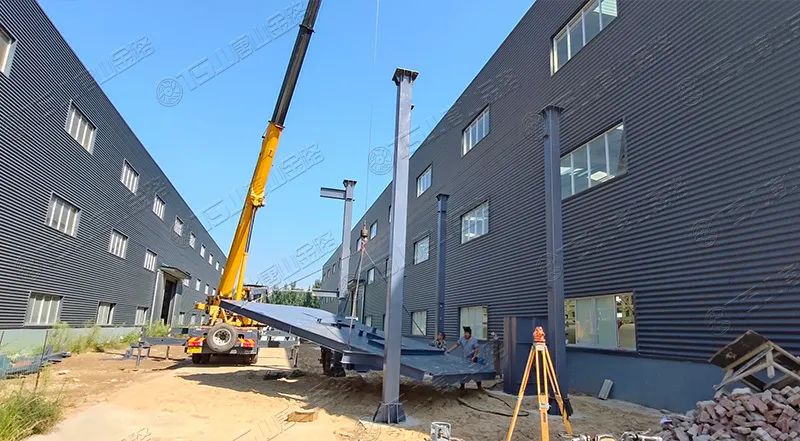 唐山金路廠區(qū)打造小型制砂樓，供客戶帶料試機(jī)